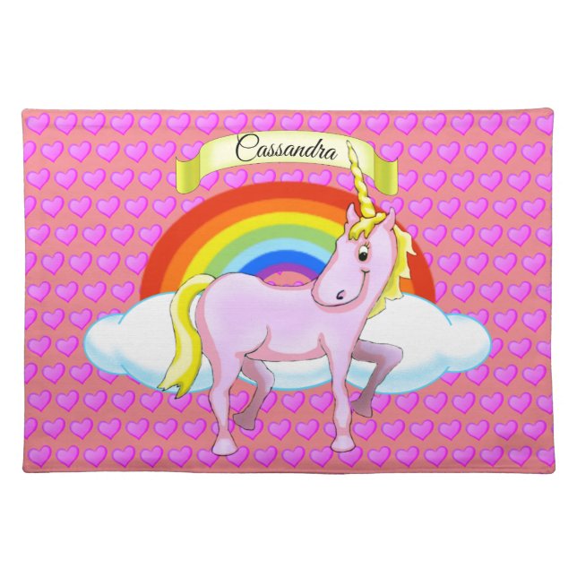 Unicorn Cloth Placemat (Front)