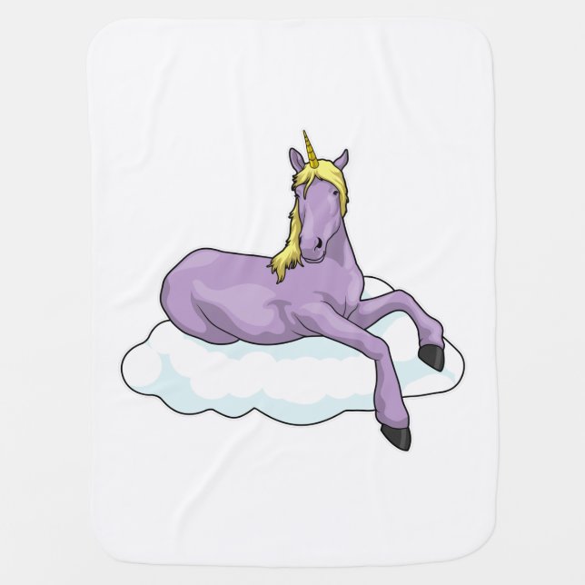 Unicorn Cloud Baby Blanket (Front)