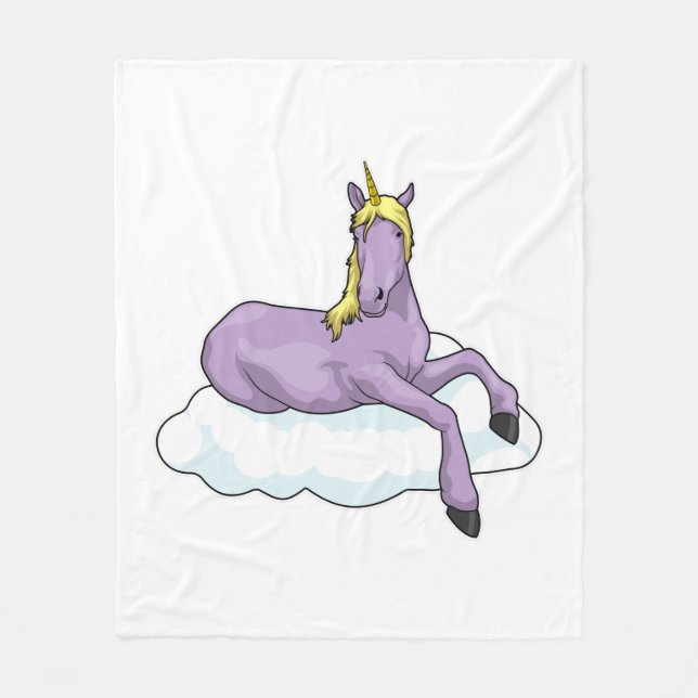 Unicorn Cloud Fleece Blanket (Front)