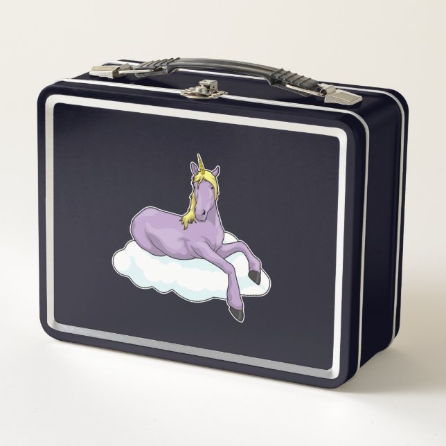 Unicorn Cloud Metal Lunch Box (Front)