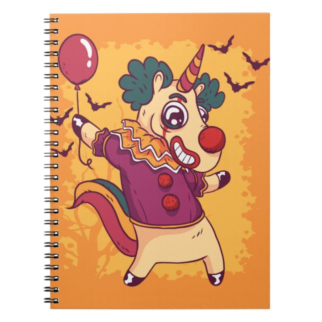 Unicorn Clown Notebook (Front)