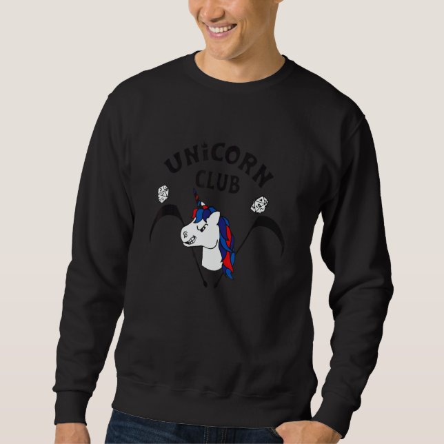 Unicorn Club Reaper And Scythe Trendy Sweatshirt (Front)