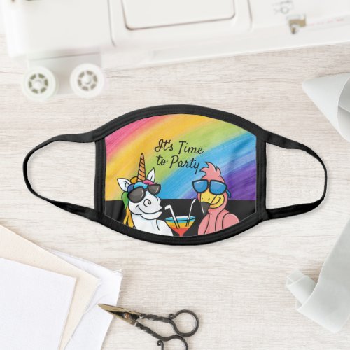 Unicorn Cocktail Party Face Mask