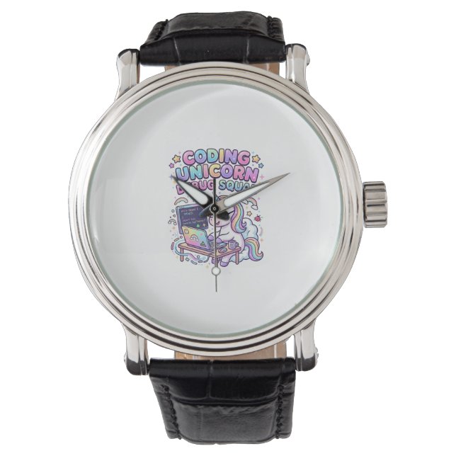 Unicorn Coding Unicorn Debug Squad Charming Market Watch (Front)