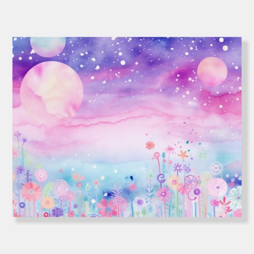 *~* UNICORN COLOR AP96 Reverse CELESTIAL  FLOWERS  Foam Board