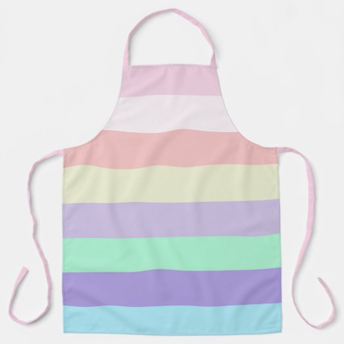 Unicorn Color Stripes  Apron