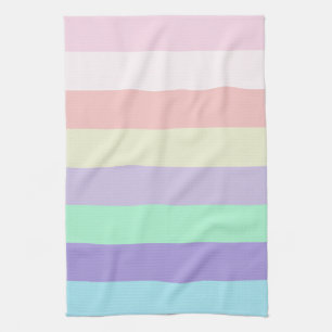 Unicorn Color Stripes  Kitchen Towel