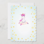 Unicorn Colorful Baby Shower Sprinkle Girl Boy Invitation (Back)