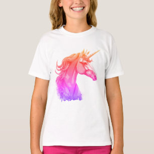 Unicorn Colorful Fantasy Art T-Shirt for Girls