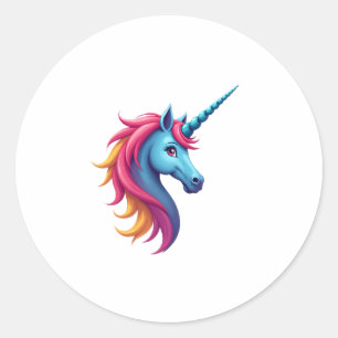 Unicorn Colorful Tie-Dye Unicorn Horse T-Shirt, Sm Classic Round Sticker