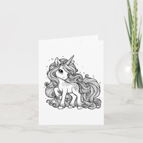 Unicorn Coloring Images for Mothers Day Favor Bag Invitation