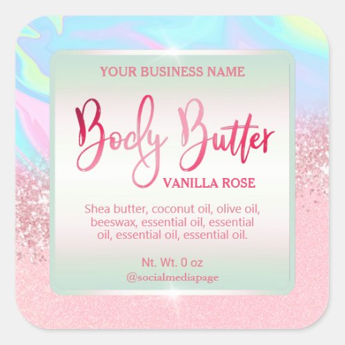 Unicorn Colors Body Butter Labels