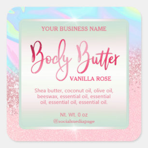 Unicorn Colors Body Butter Labels