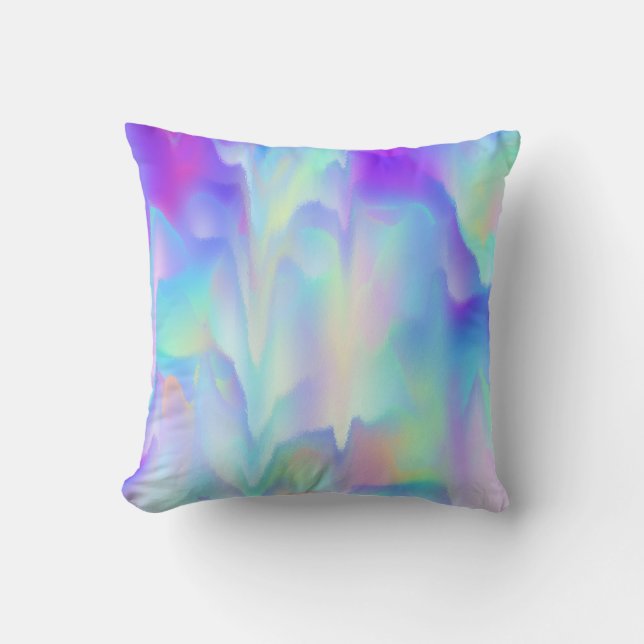 Unicorn Colors Throw Pillow (Front)