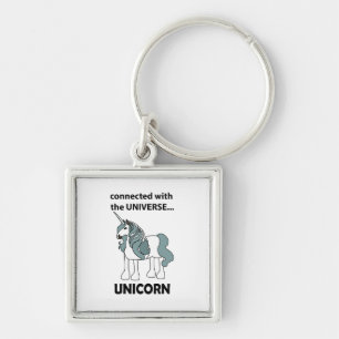 Unicorn Connected With The Universe Unicorn Keychain