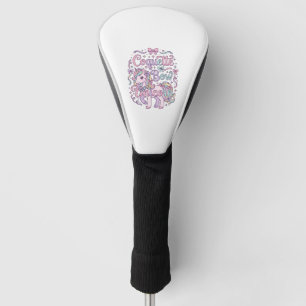 Unicorn Coquette Bow Unicorn Cute Pastel Graphic T Golf Head Cover