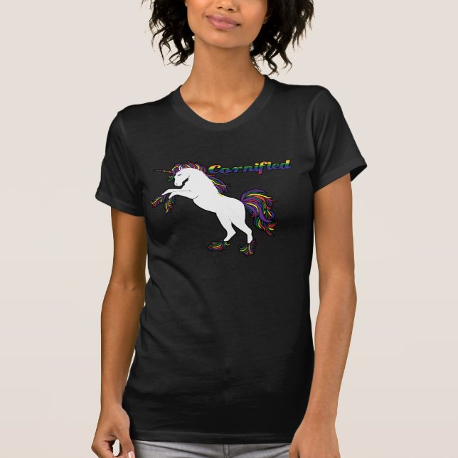 Unicorn Cornified and Customizable T-Shirt (Front)