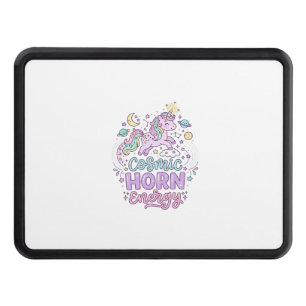 Unicorn Cosmic Horn Energy Cute Pastel Graphic Tee Hitch Cover