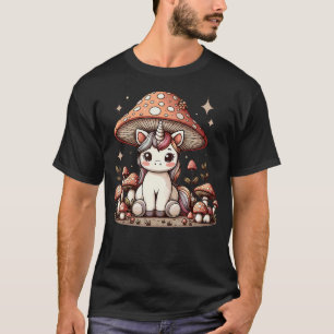 Unicorn Cottagecore Mushroom Fungi Cute Aesthetic T-Shirt