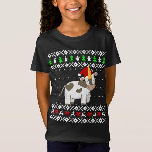 Unicorn Cow Ugly Christmas Sweater