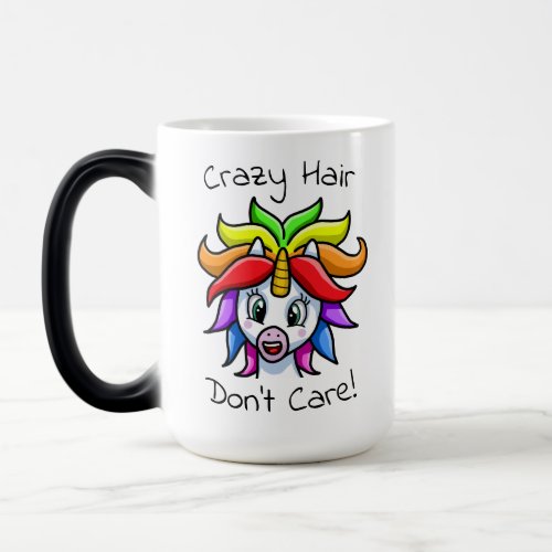 Unicorn Crazy Hair Dont Care Funny Magic Mug