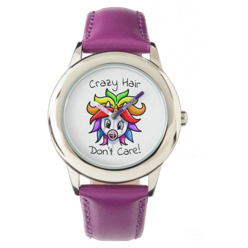 Unicorn Crazy Hair Dont Care Funny Watch