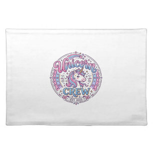 Unicorn Crew Playful Print on Demand Design_1 Cloth Placemat