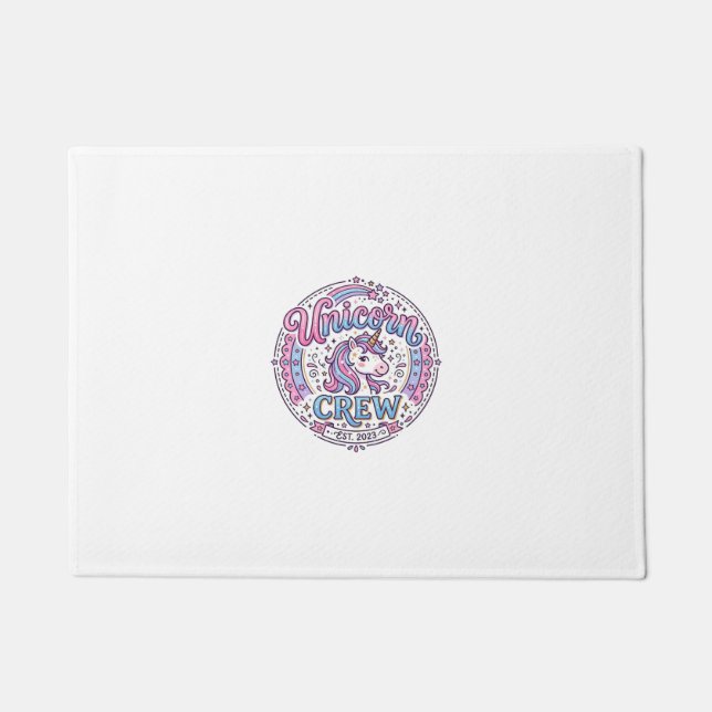 Unicorn Crew Playful Print on Demand Design_1 Doormat (Front)