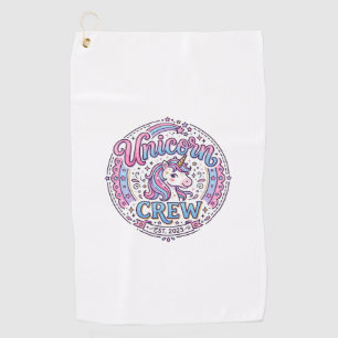 Unicorn Crew Playful Print on Demand Design_1 Golf Towel