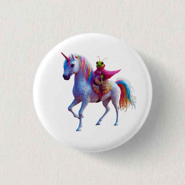 Unicorn Critter  Button (Front)