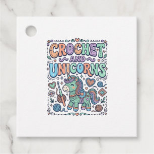 Unicorn Crochet and Unicorns Kawaii Sticker and Sh Favor Tags