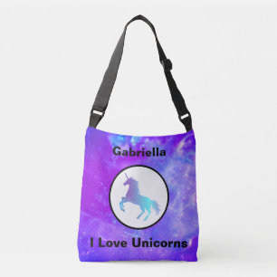 Unicorn Crossbody Bag - "I Love Unicorns"