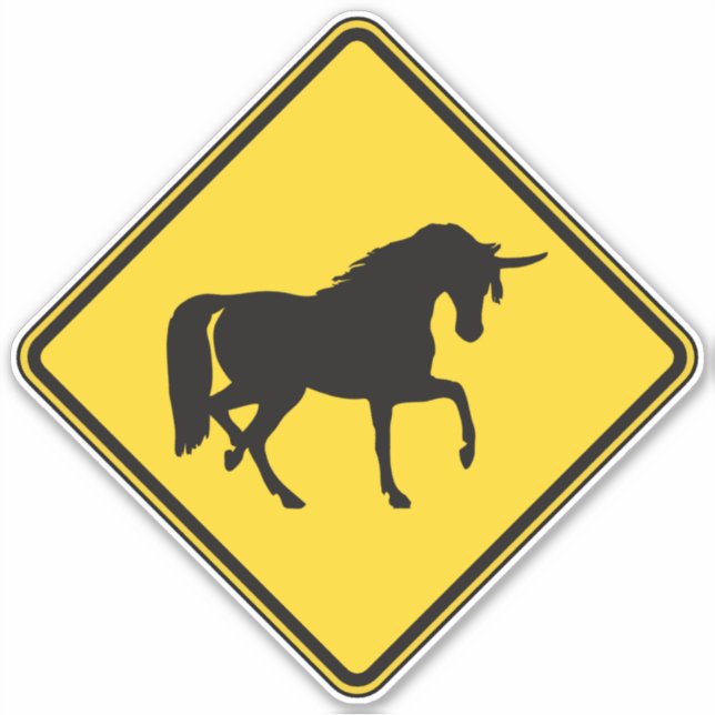 Unicorn Crossing Sticker (Front)