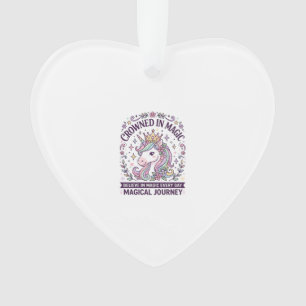 Unicorn Crowned in Magic Bold Typography Graphic T Ornament