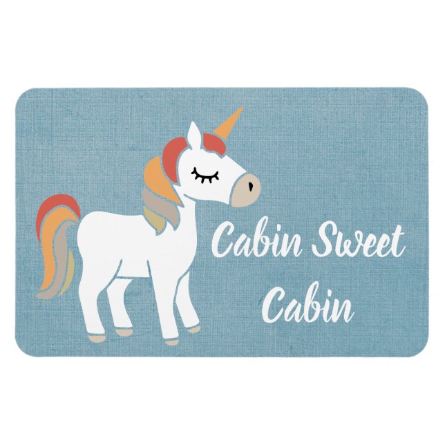 Unicorn Cruise Ship Cabin Stateroom Door Magnet (Horizontal)