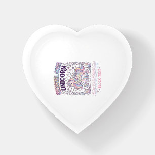 Unicorn Crystal Core Unicorn Adorable Vector Desig Paperweight
