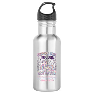 Unicorn Crystal Core Unicorn Adorable Vector Desig Stainless Steel Water Bottle
