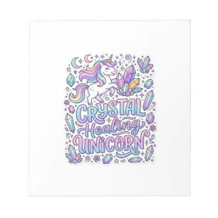 Unicorn Crystal Healing Unicorn Gift Idea Vector D Notepad