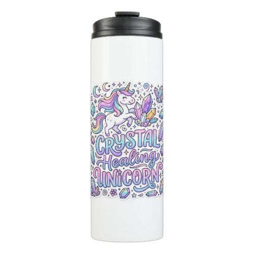 Unicorn Crystal Healing Unicorn Gift Idea Vector D Thermal Tumbler