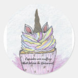 Unicorn Cupcake Sticker at Zazzle