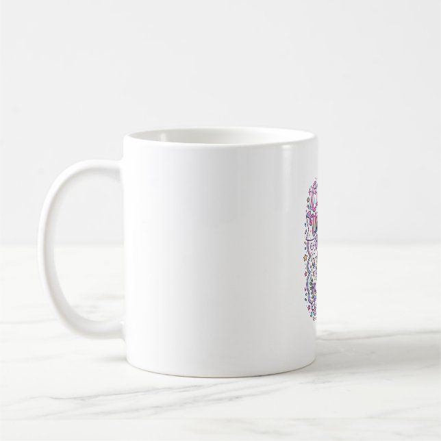 Unicorn Cupcake Unicorn Bakery White Background Pr Coffee Mug (Left)
