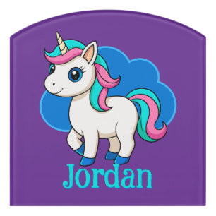 Unicorn Custom Name Playroom Door Sign