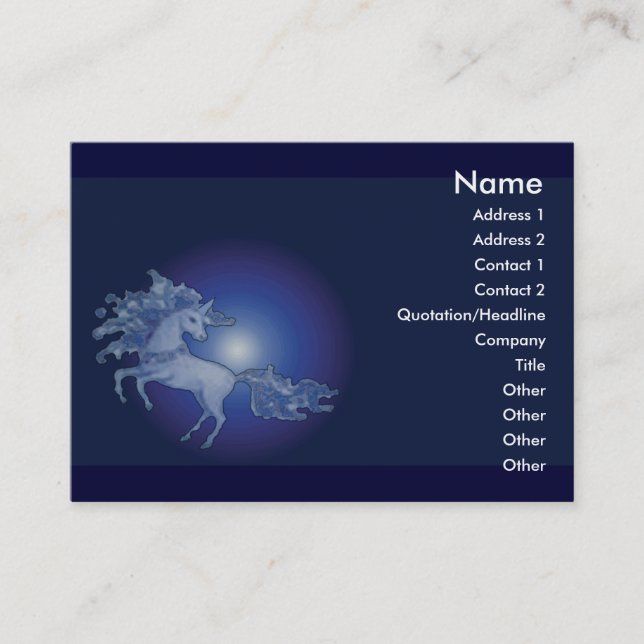 unicorn - Customizable Business Card (Front)