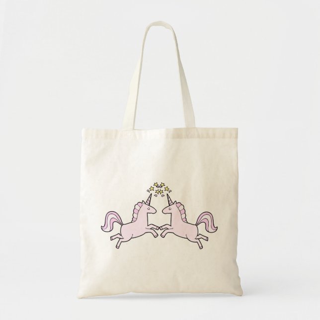 Unicorn Cute Baby Design Tote Bags (Front)
