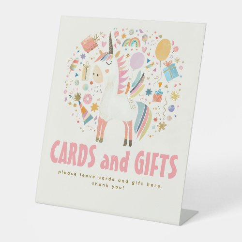 Unicorn Cute Birthday Party Cards and Gifts Sign