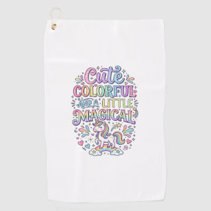 Unicorn Cute Colorful and a Little Magical Origina Golf Towel