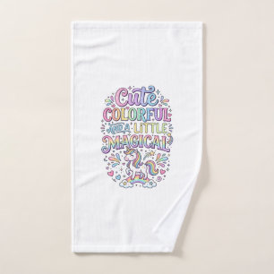 Unicorn Cute Colorful and a Little Magical Origina Hand Towel