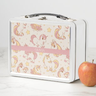 Unicorn cute design metal lunch box