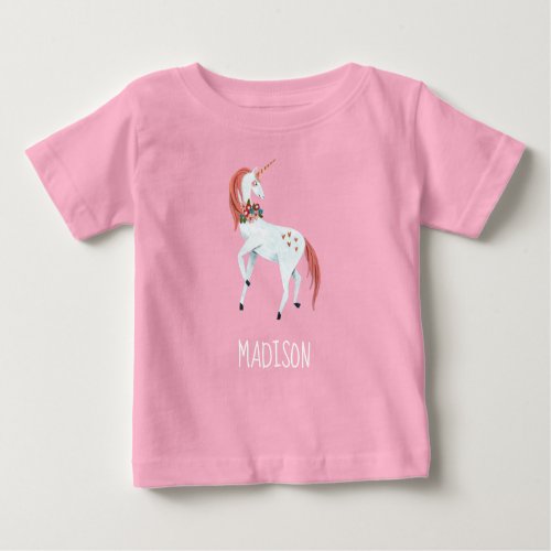 Unicorn cute kids girls baby T_Shirt