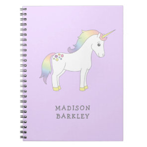 Unicorn Cute Kids Pastel Notebook
